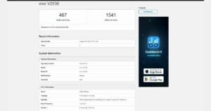 Vivo V60 Lite Geekbench score was revealed