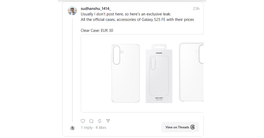 Samsung Galaxy S25 FE Accessories Are Leaked
